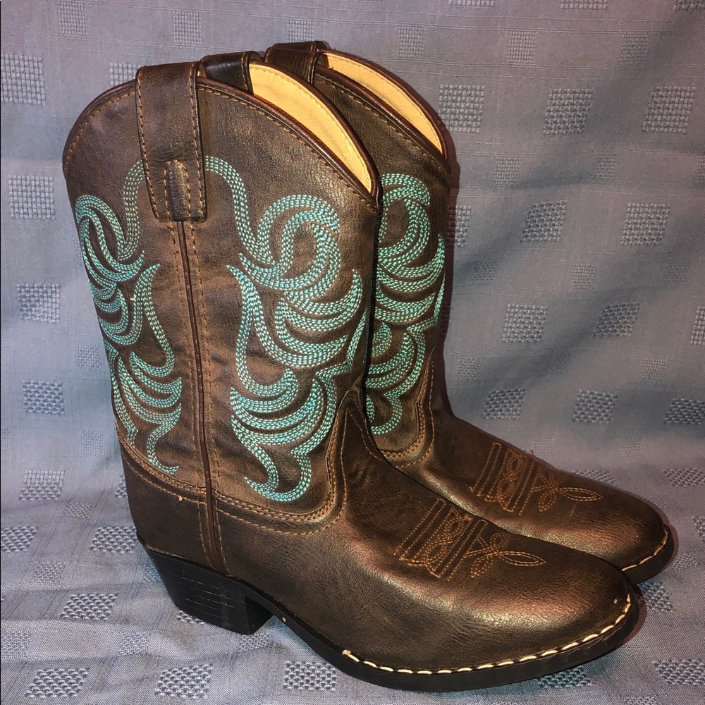 Used Boys Smoky Mountain Boots Cowboy Boots Size 2 1623C